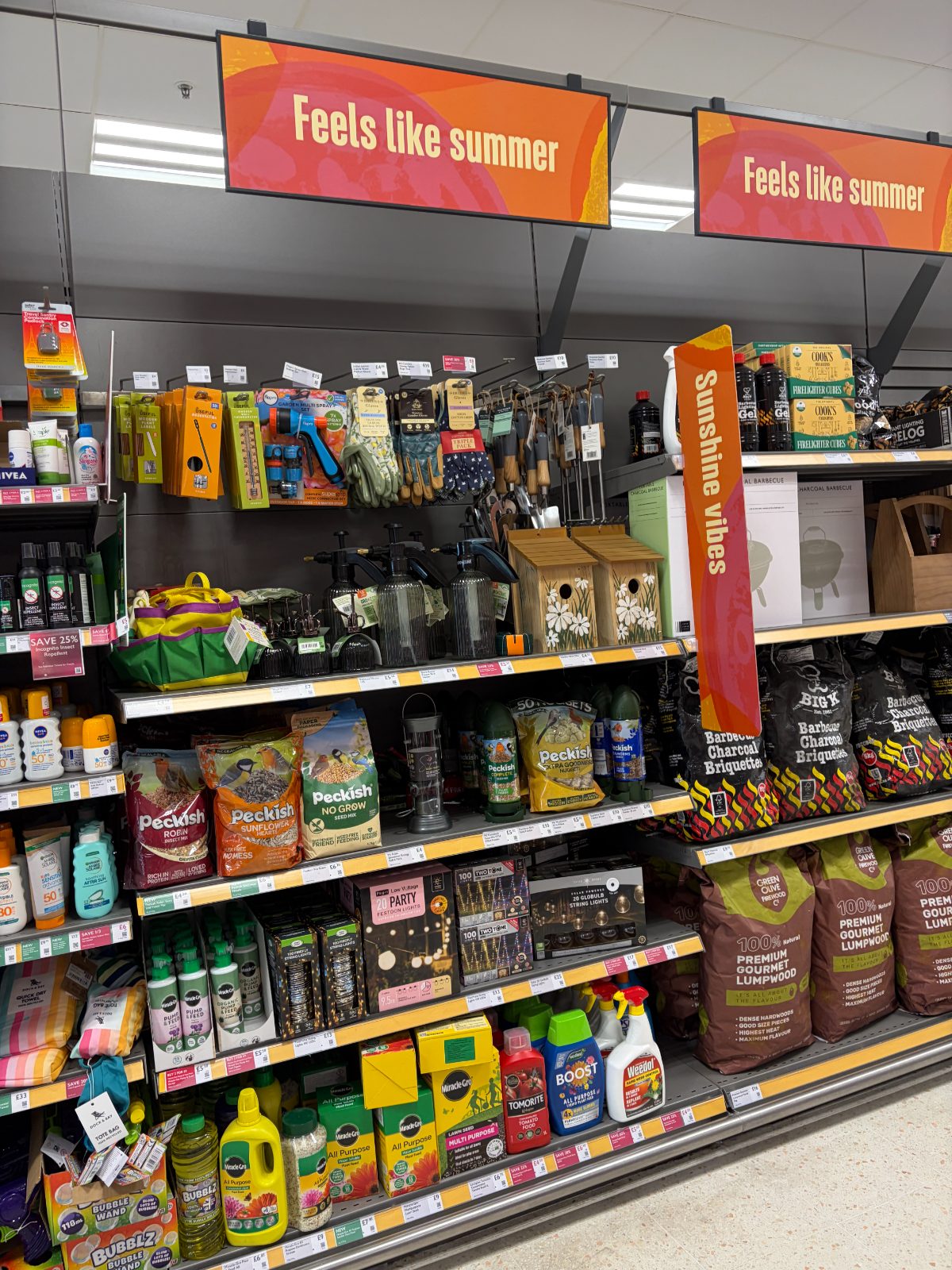 A captured summer seasonal aisle